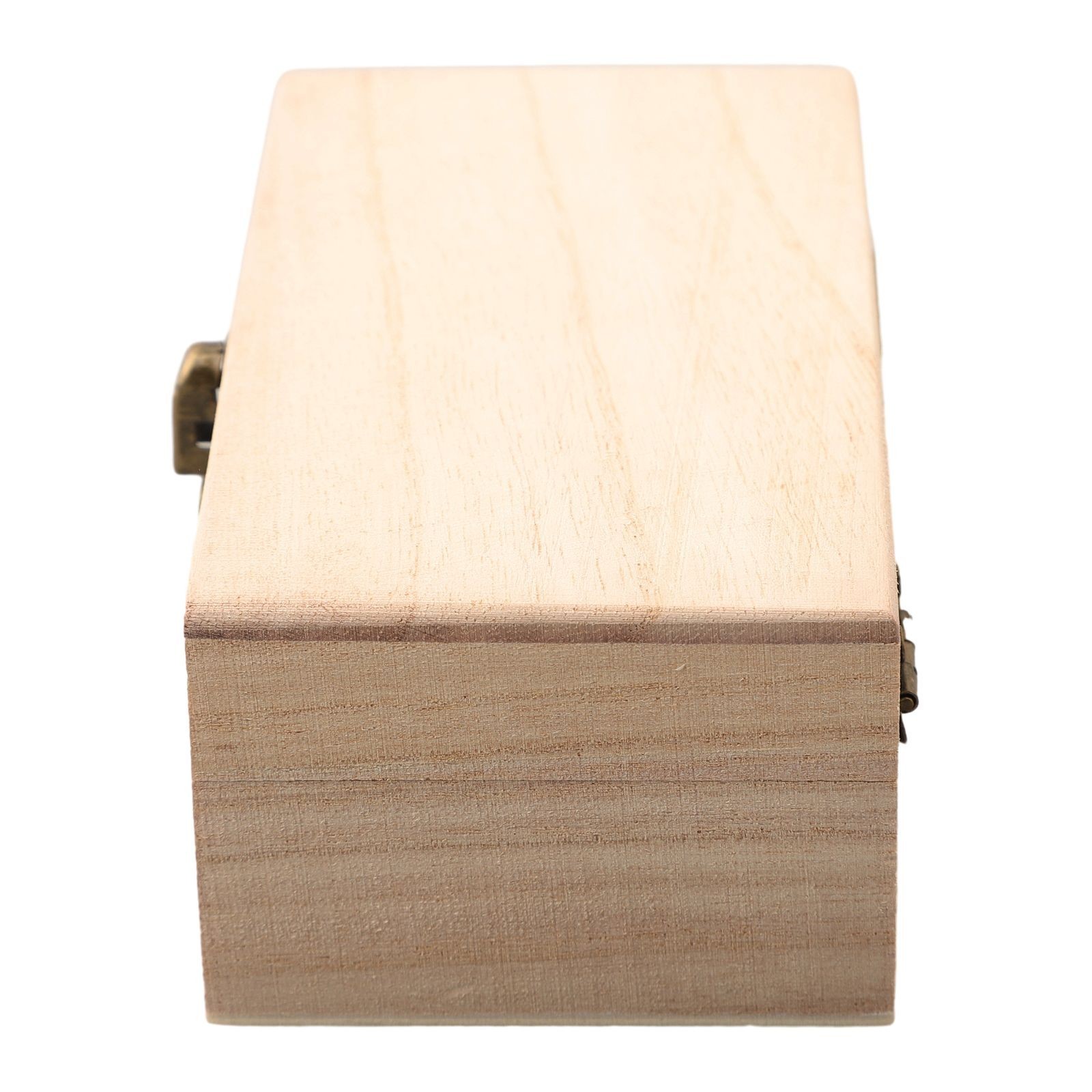 Plain Wood Wooden Square Hinged Storage Boxes Craft Box