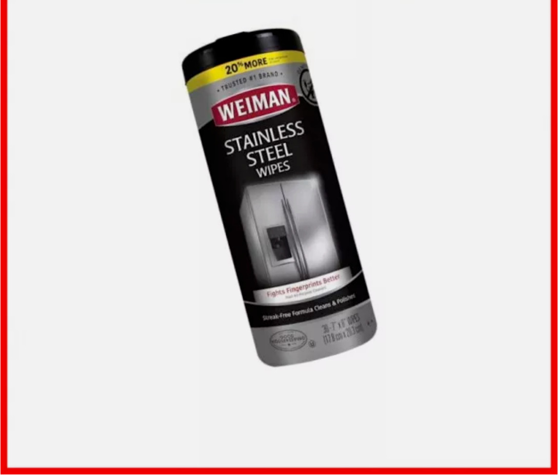 10X Weiman Products Stainless Steel Wipes 30 Count Pack