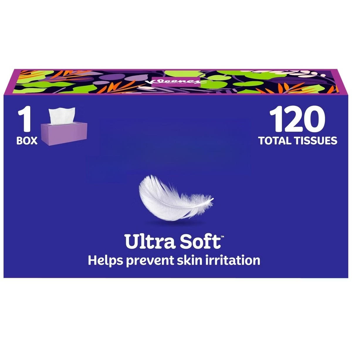 Ultra Soft 3-Ply Facial Tissue – 120ct: Rectangle Container