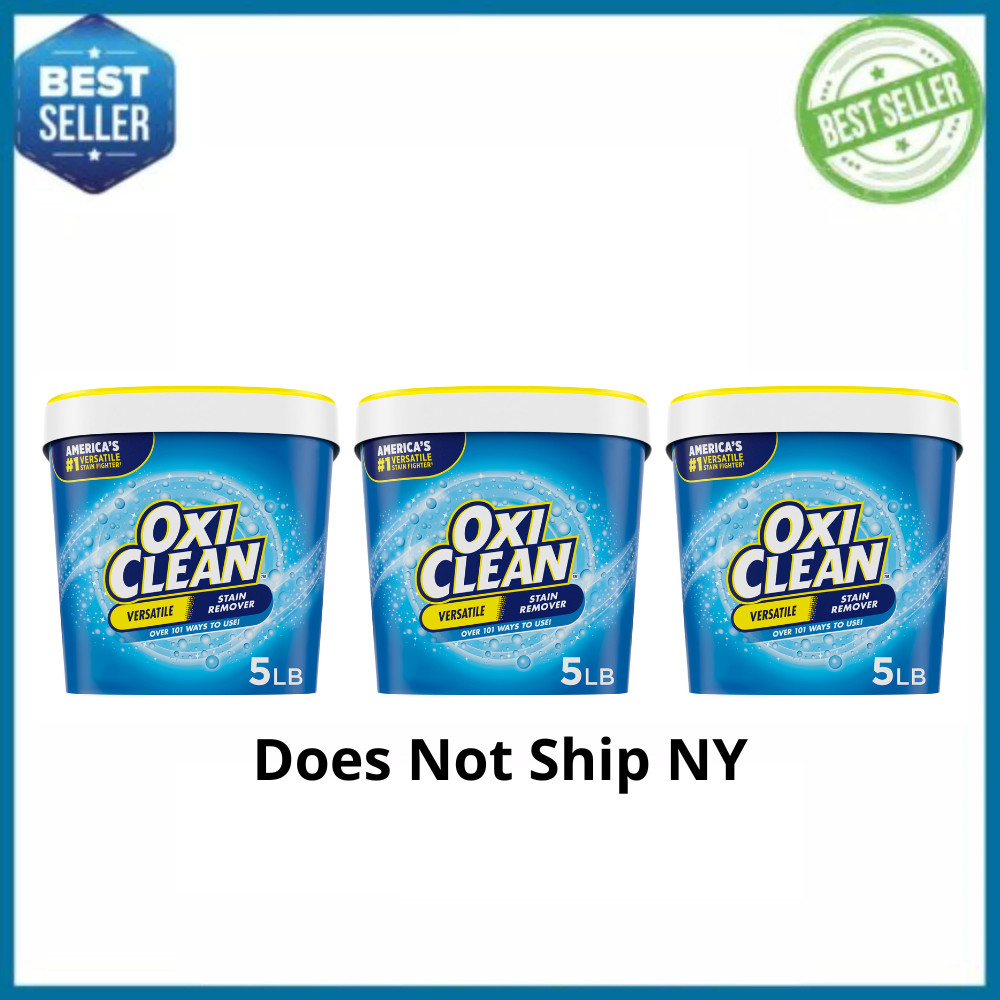 3 Pack OxiClean Versatile Stain Remover Powder, 5 lb Tub, Multi-Purpose Cleaner
