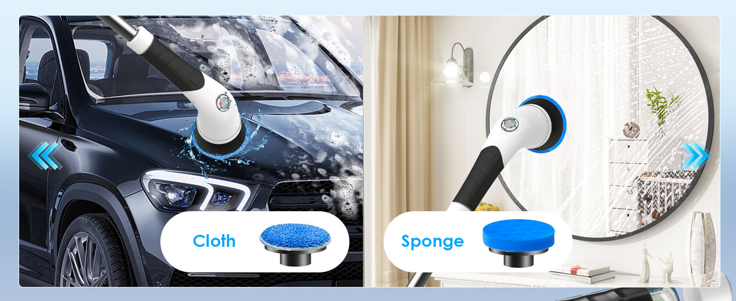 Electric Spin Scrubber, Cordless Cleaning Brush with 180 Min Runtime, 3-Speed, 7