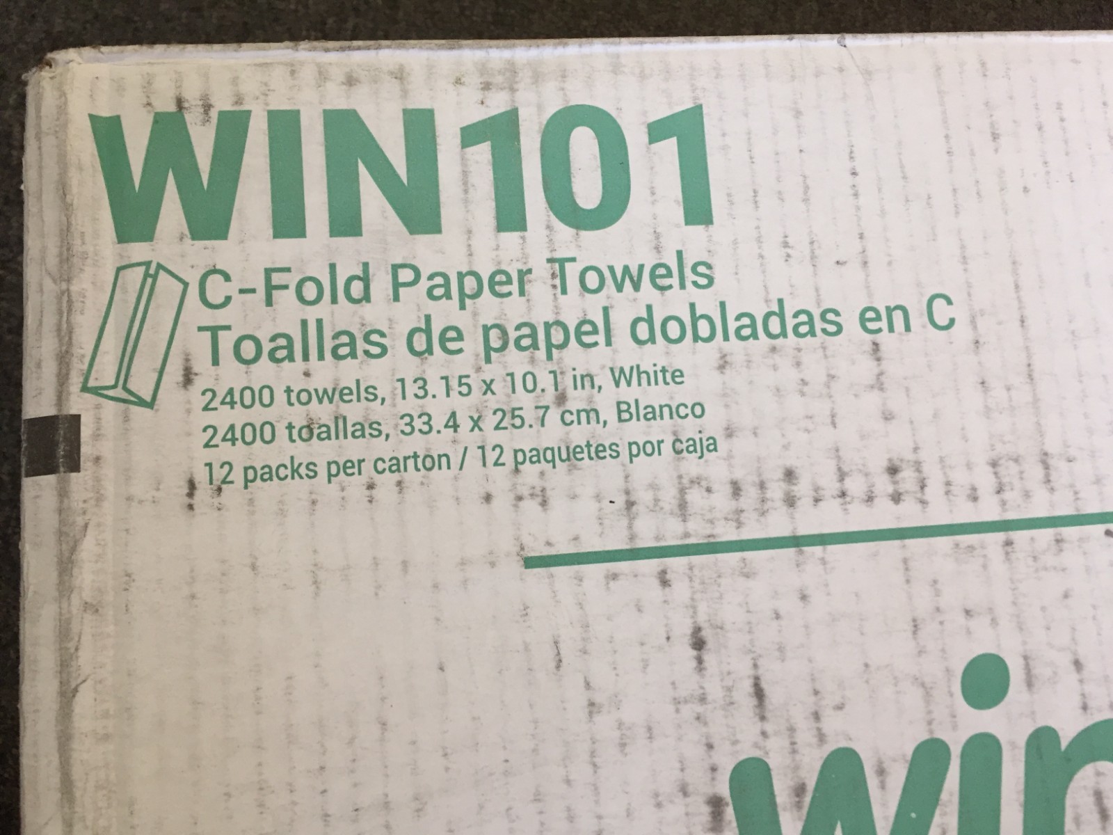 Windsoft 101 C-fold Paper Towels, 1 Ply, 13.15 X 10.1, White, 200/pack, 12 Packs