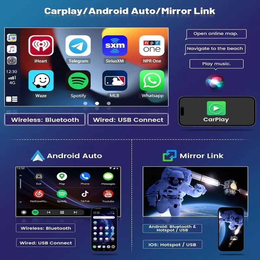 Android 13 9.7 Inch Touch Screen Radio for Jeep Commander 2008-2011 Wireless