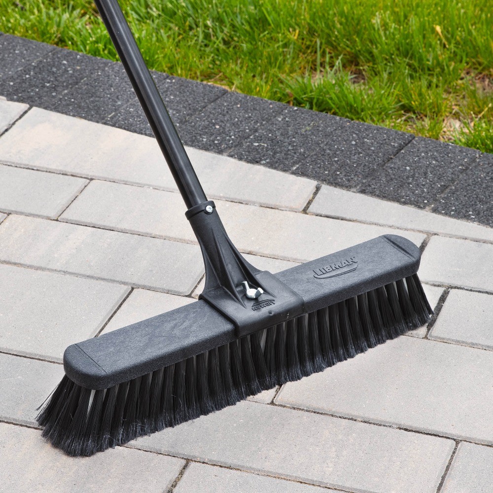 High Power Push Broom Multi-Surface 18 inch with Steel Handle