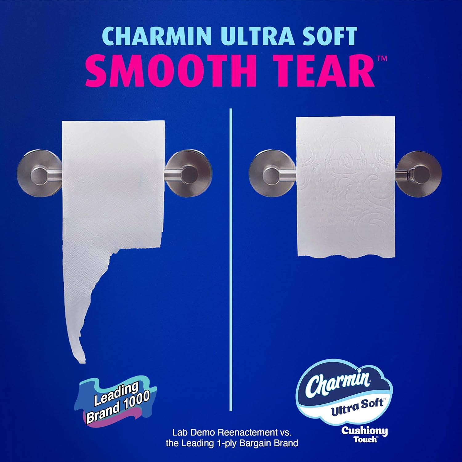 Ultra Soft Cushiony Touch Toilet Paper, 24 Family Mega = 123 Regular Rolls, Whit