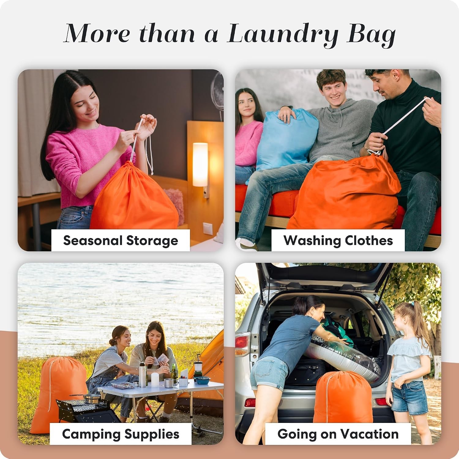 Extra Large Laundry Bag 22″ x 32″ – Durable, Portable Nylon for Travel & Dorm