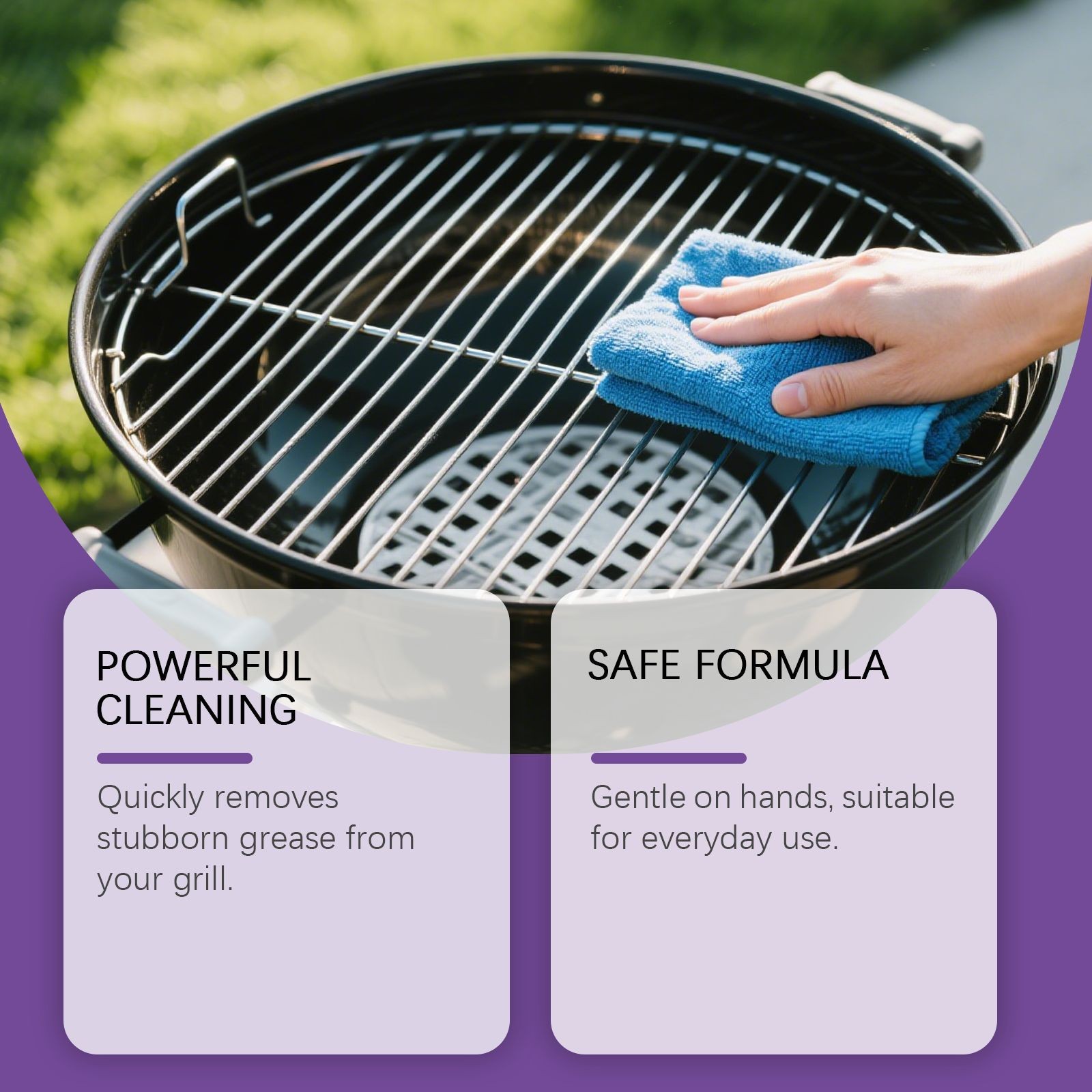 Heavy Duty Grill Degreaser Spray, Fast-Acting BBQ Cleaner for Outdoor Grills