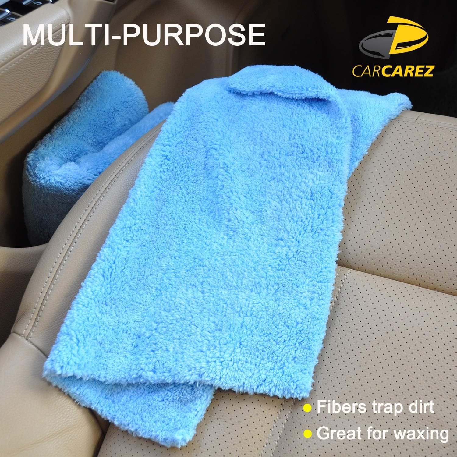 CARCAREZ Microfiber Towels for Cars, Car Drying Wash Detailing Buffing Polishing