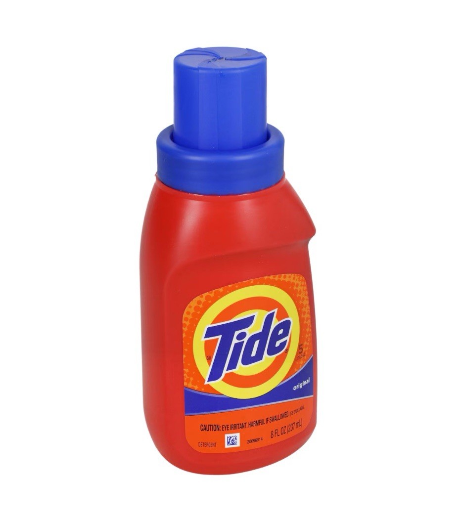 Tide (8 Fl. Oz.) Bottle ●ORIGINAL● Scent Liquid Laundry Detergent Lot Of Two
