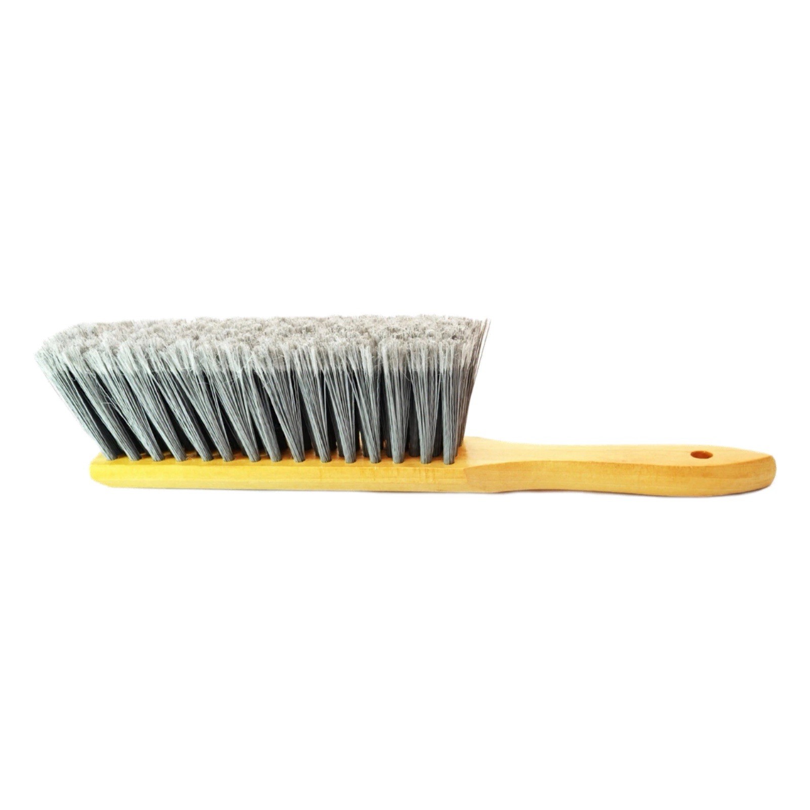 7-1/2” Beaver Tail Bench Brush Hardwood Handle Synthetic Bristles Dust