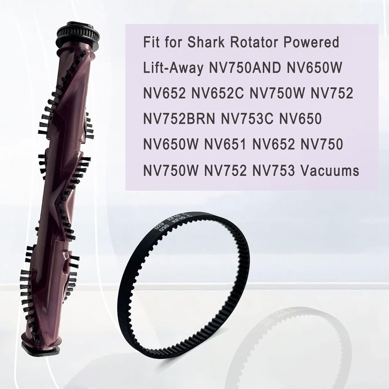 NV752 Replacement Brush+Belt Compatible for Shark Rotator Powered Lift-Away