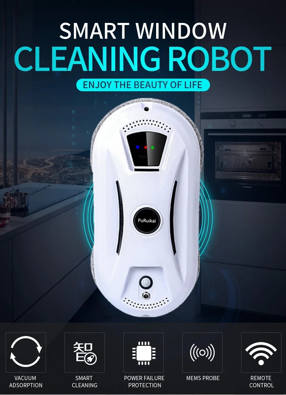 Ultra thin Robot vacuum cleaner window cleaning robot window cleaner electric