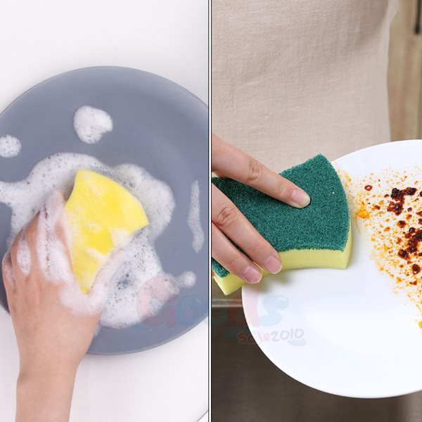 6~30/60PCS Non-Scratch Scrub Sponges Washing Dishes Cleaning Kitchen Dish Sponge