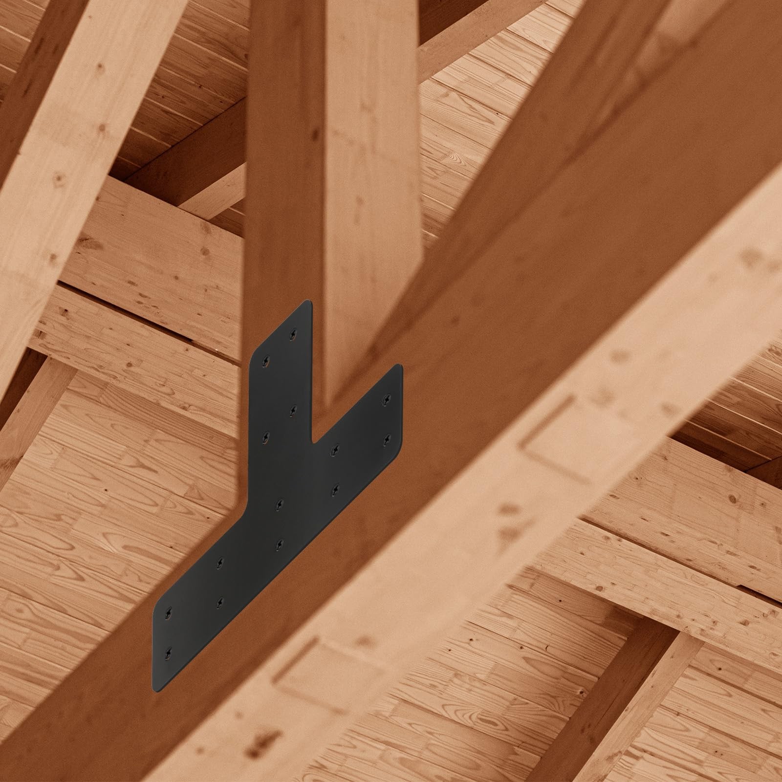 4 PCS 12×8 Inch T Post Timber Brackets Post To Beam Connector For 6×6 Steel