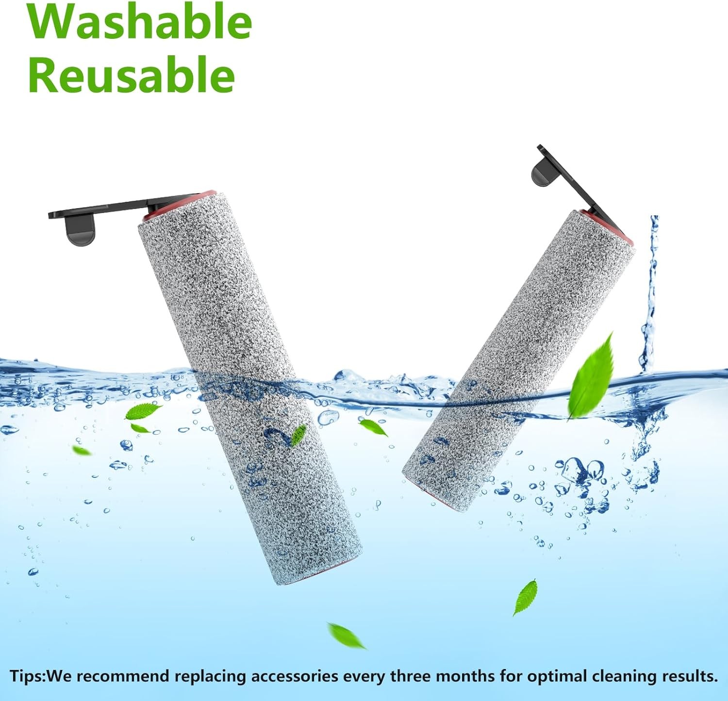 Replacement Vacuum Filters Roller Brushes Compatible with Dreame H12 Pro Wet