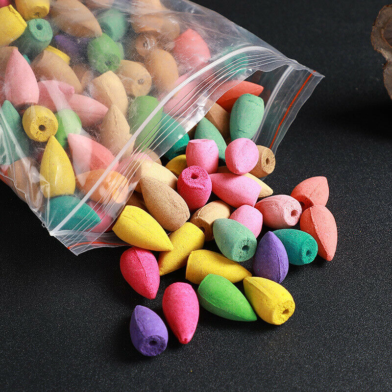120PCS Incense Burner Cones Backflow Smoke Waterfall Censer Holder Bullet USA