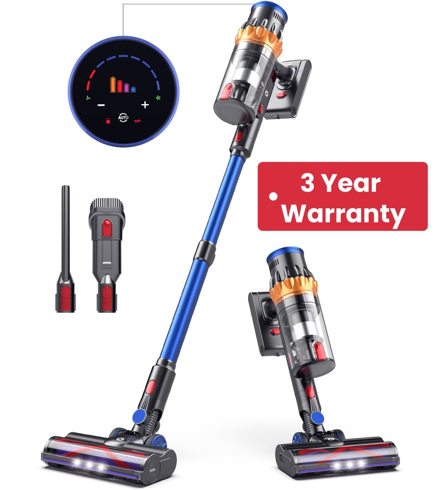 Cordless Vacuum Cleaner V28 Smart 60kpa Brushless Motor 75min Home Floor Cleaner