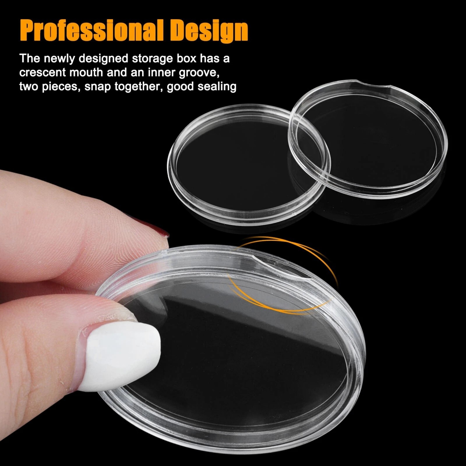 50pcs 40mm Clear Coin Capsules For Morgan Silver Dollar Half Dollar Coins USA