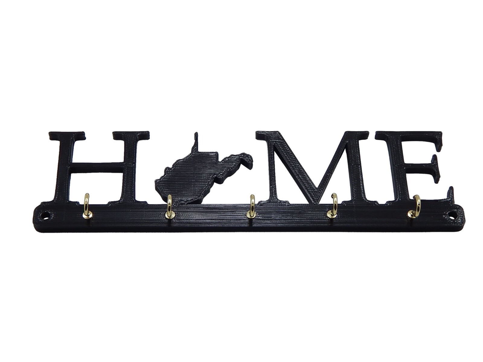 West Virginia Home State Shape Key Holder Hanger Rack Housewarming Wall Gift