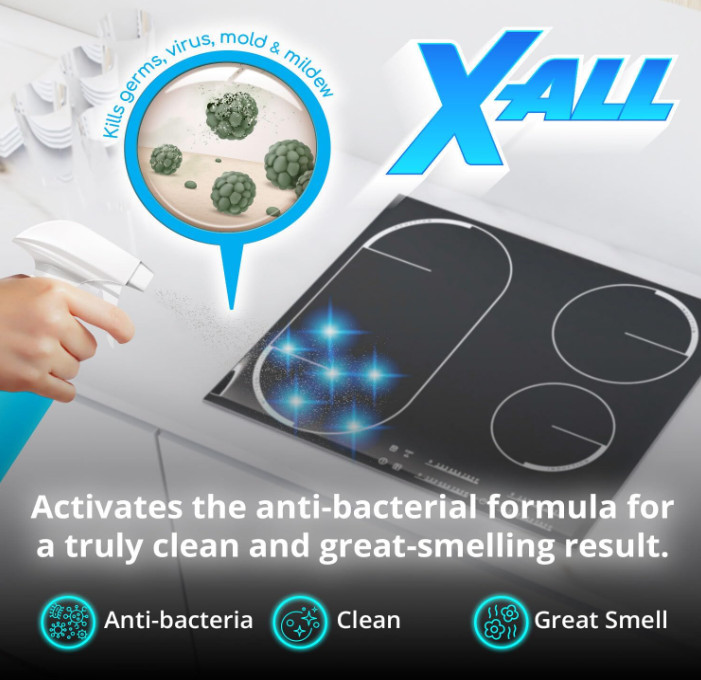 X-ALL Multi-Purpose Cleaner – Spray Bottle and 5x Cleaning Tablets – Cleaner for