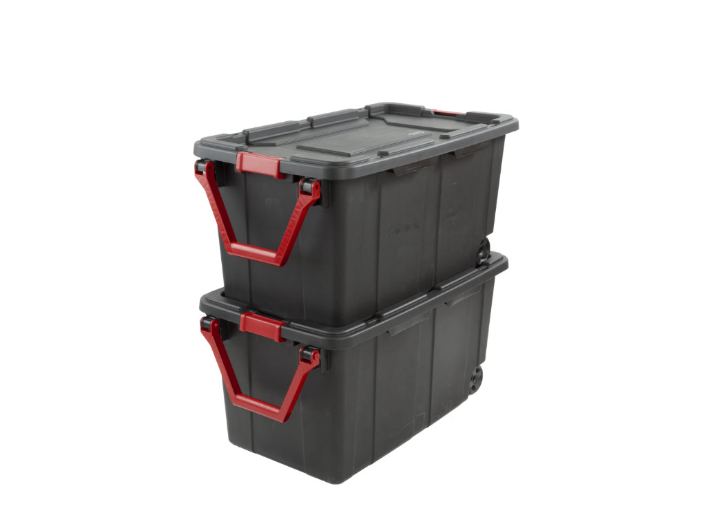 Sterilite Extra-Large Wheeled Industrial Storage Bin, 40 Gallon 2 Pack