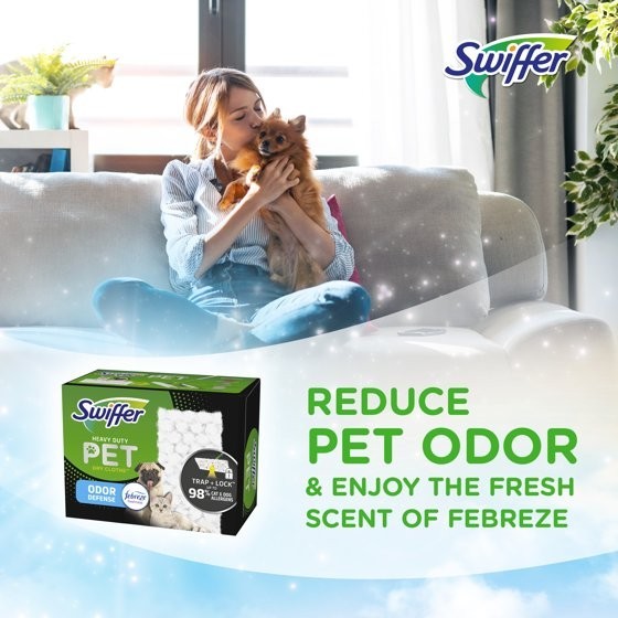 2 pack – Swiffer Hair Magnet Heavy Duty Pet Refills, Odor Defense, 32 Count