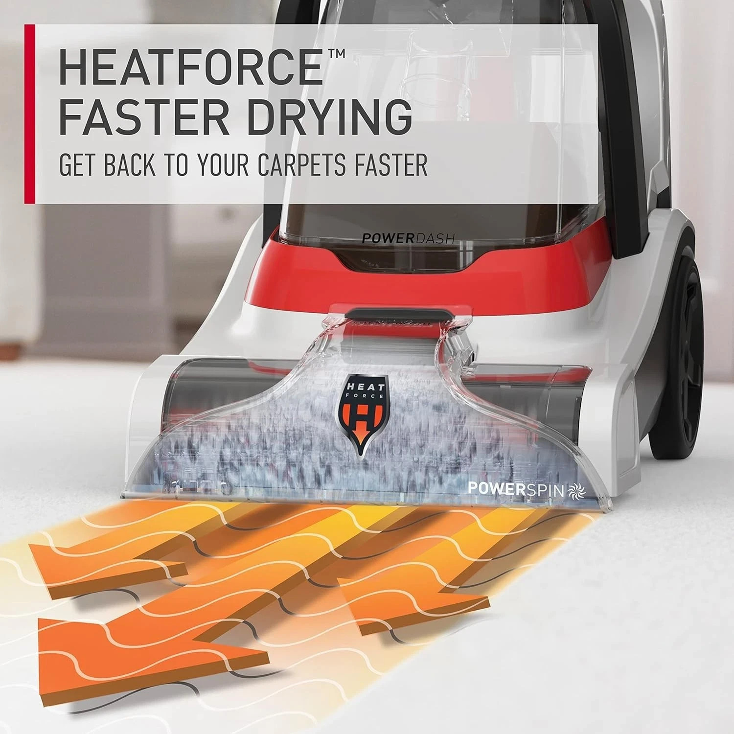 Hoover PowerDash Pet+ Compact Carpet Cleaner / Shampooer with Heatforce FH50704V