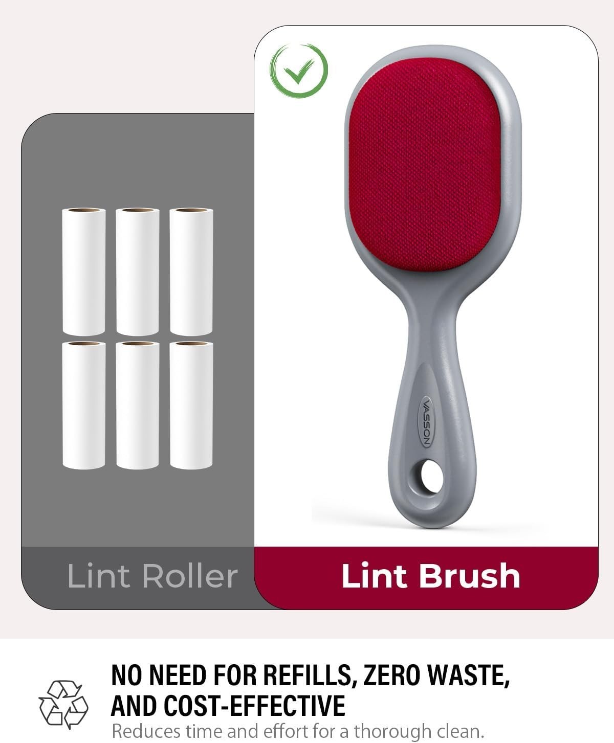 Double-Sided Lint Brushes, Classic Velvet Brush for Furniture and Clothing, I…