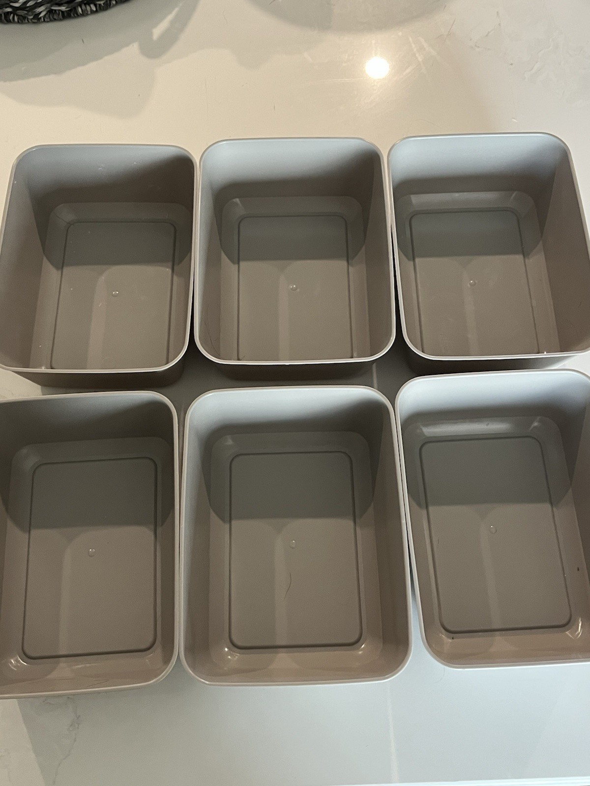 Brightroom-branded storage container with a grey, stackable plastic (set Of 6)