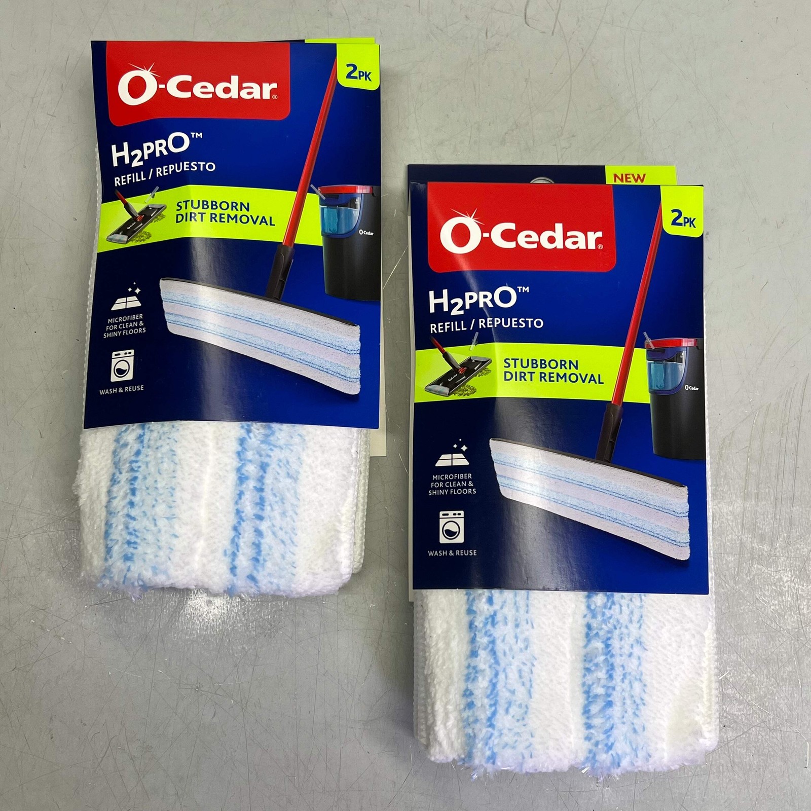 O-CEDAR (2 PACK, 2 HEADS EACH) H2prO Mop Heads 9.25″ x 4.38″ White 26-231
