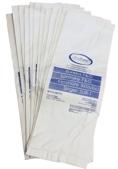 12 Bags for Eureka Style F &G Vacuum Cleaner F G Sanitaire Outer Bag + 2 Belts