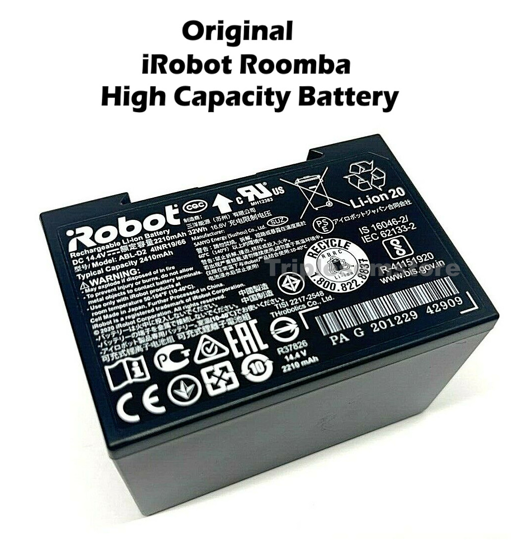 New OEM iRobot Roomba j7 j7+ High Capacity Lithium Ion Battery 2410mAh – ABL-D2