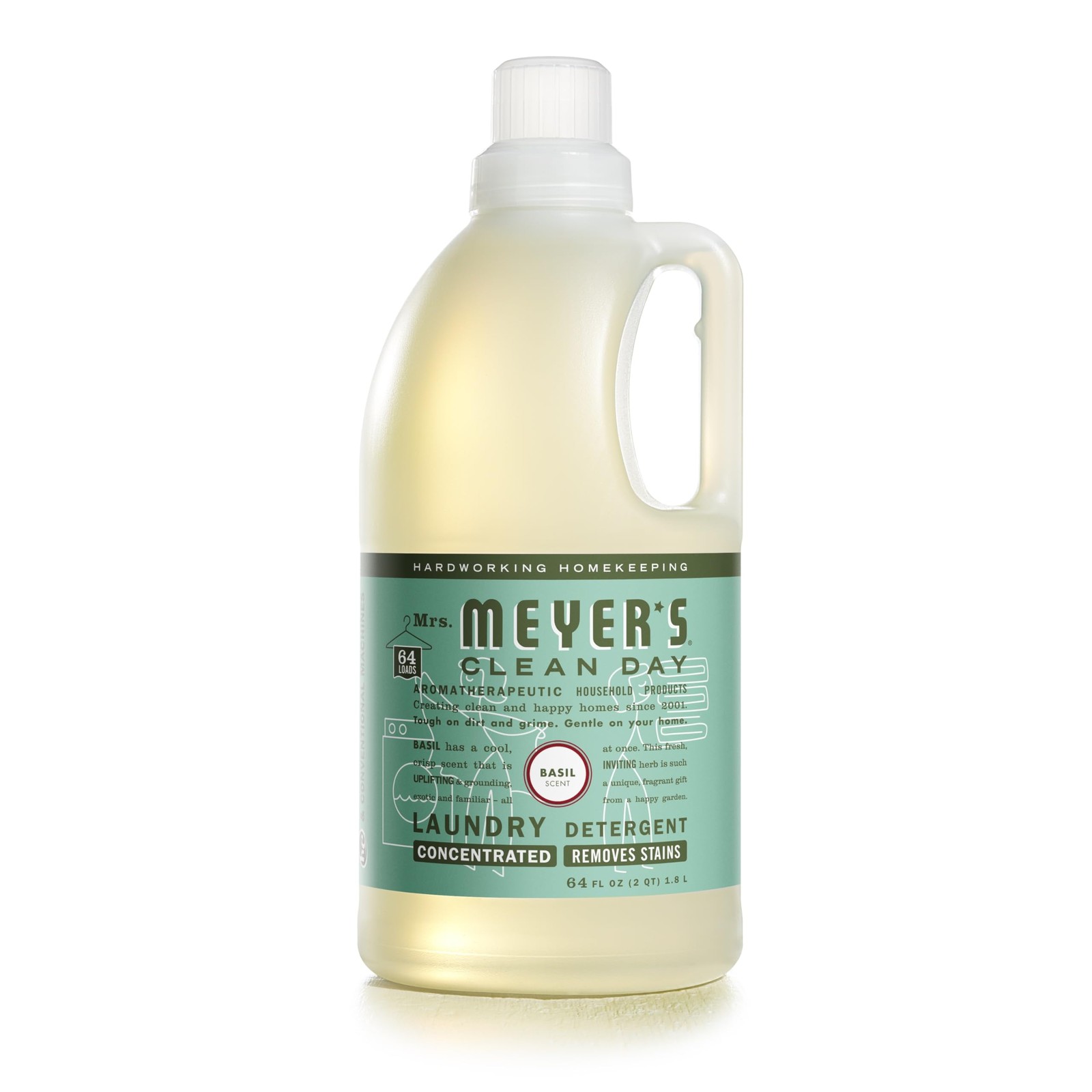 MRS. MEYER’S CLEAN DAY Liquid Laundry 64 Fl Oz (Pack of 1), 4 Pack (64 fl oz)