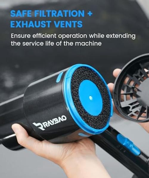 Air Cannon Car Dryer Blower -1300W Filtered 22000FPM Car Black