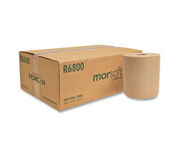 8 In. X 800 Ft. Brown Universal Roll Towels (6-Rolls/Carton)