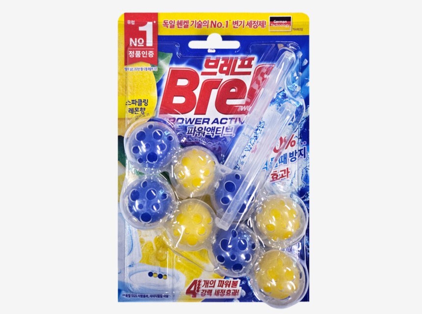 Henkel Bref Power Active Toilet Bowl Cleaner 4 scents 50g x 2pcs
