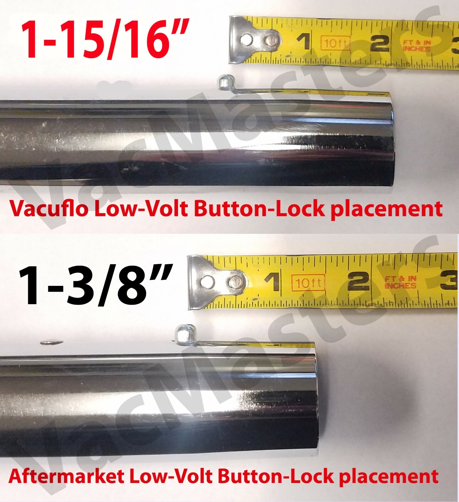 GENUINE Vacuflo 30′ TurboGrip central vacuum hose w/o rack Vacuflo-style valves