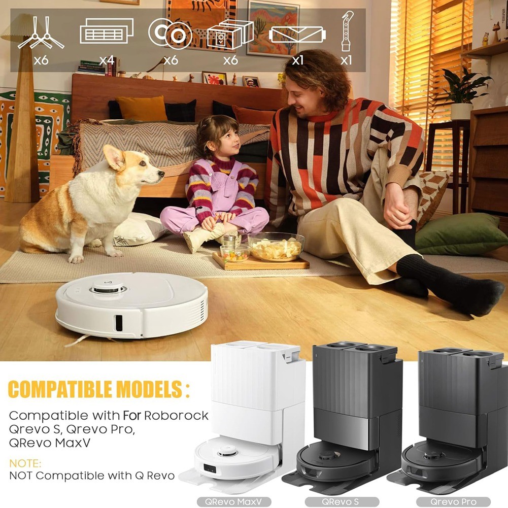 For Qrevo S/QRevo Pro/QRevo MaxV Robot Vacuum Cleaner Main Side1376