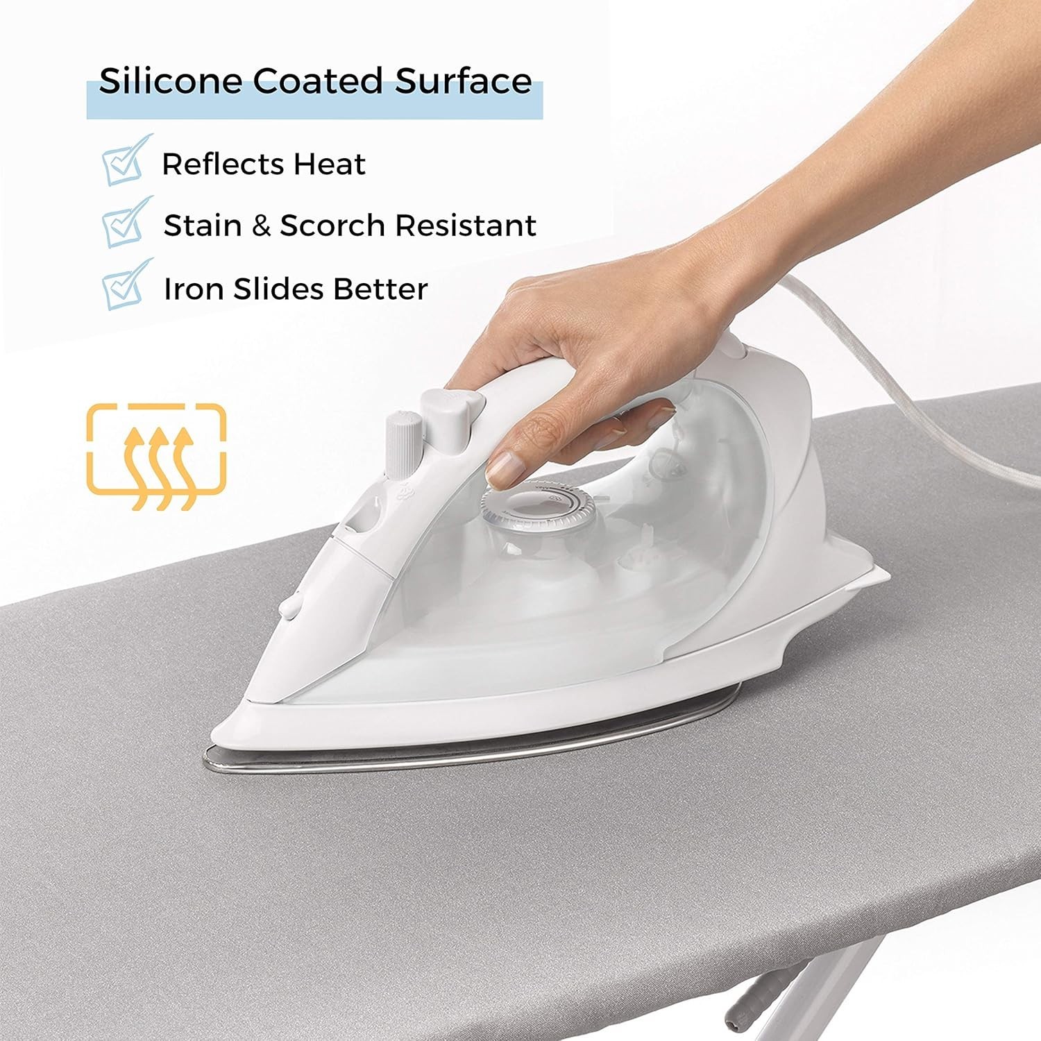 Ironing Board Cover and Pad Standard Size Silicone Coated 4 Layers 15×54 inch Ex