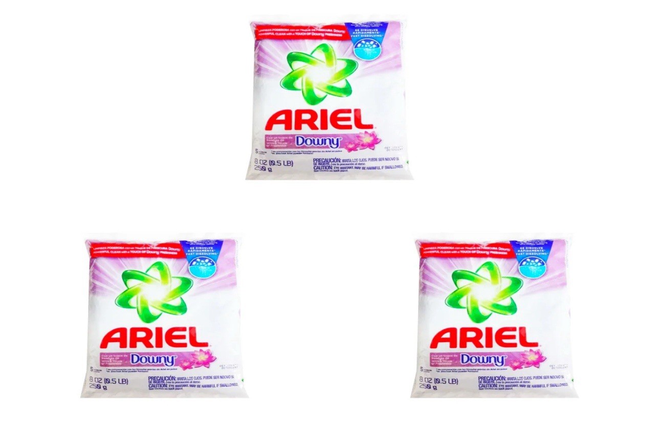 Ariel Powder Laundry Detergent with Downy Freshness – 0.55 lb (250g) – Compact