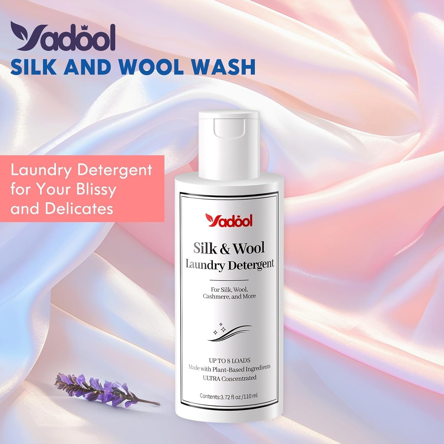 Silk Wool Laundry Detergent Plant-Based Gentle Wash for Fine Fabrics 3.72oz