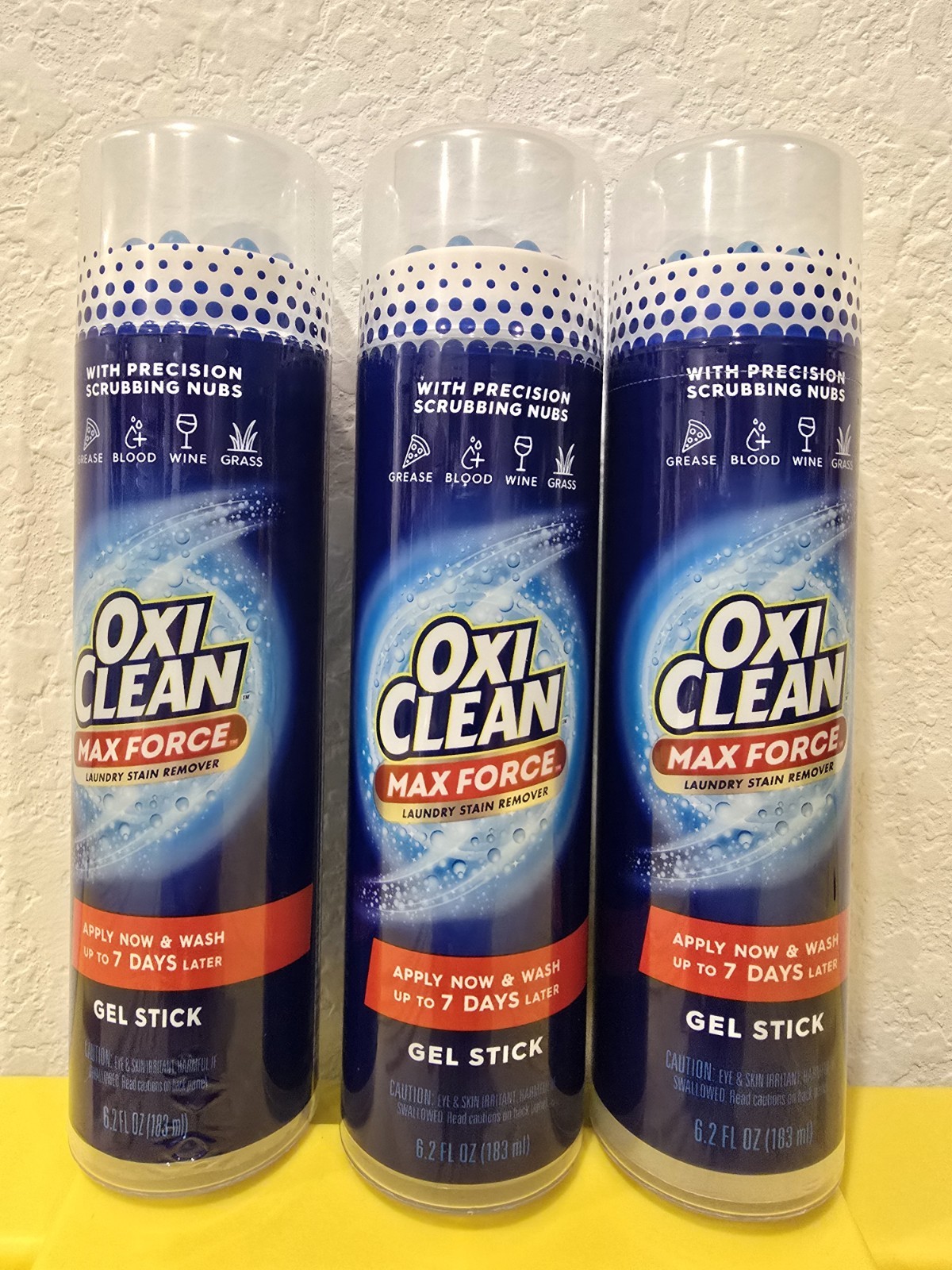 3 CANS Oxi Clean Max Force Gel Stain Remover Oxi Stick 6.2 Oz
