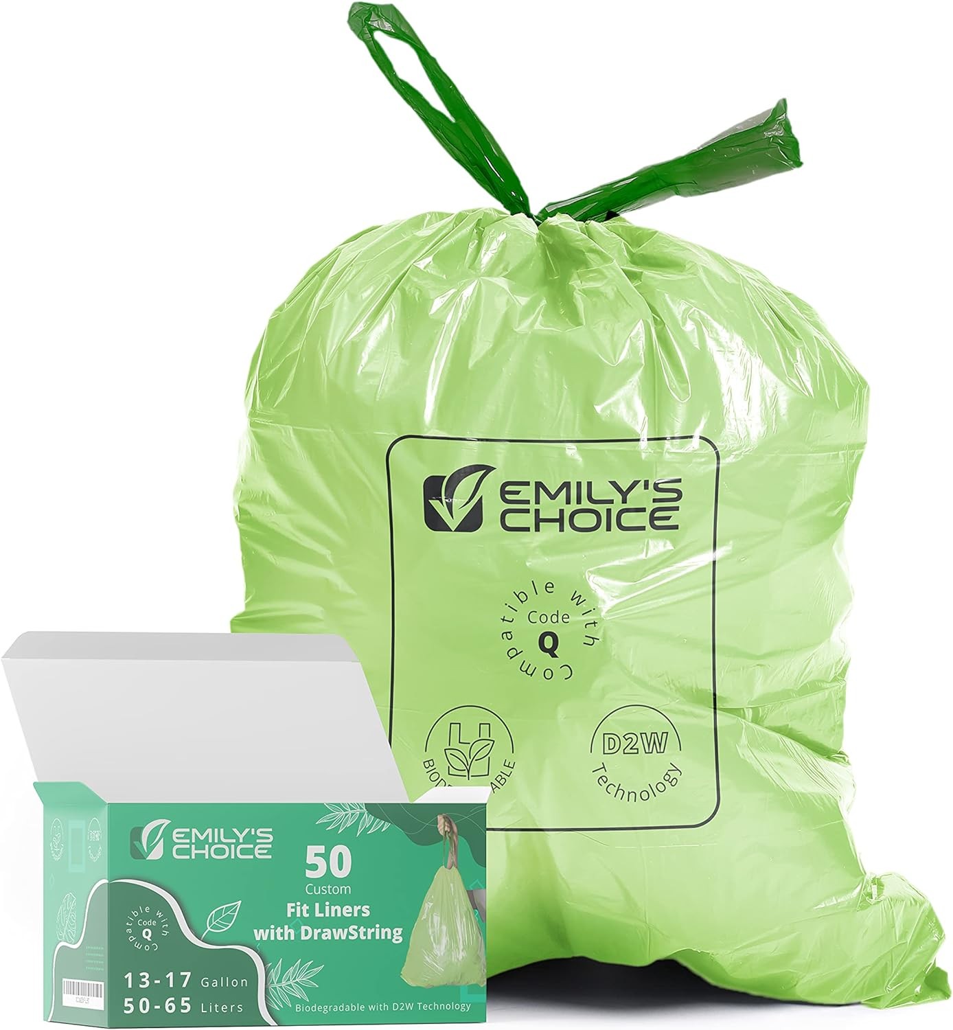 Emily’s Choice Biodegradable Trash Bag Code Q (50 50 Count (Pack of 1)
