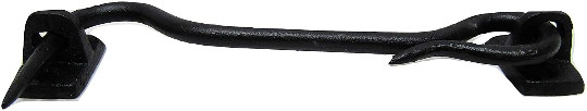 New 5.5 inch Black Cast Iron Barn Door Gate 2 Piece Latch Hook Cabin Mud Room
