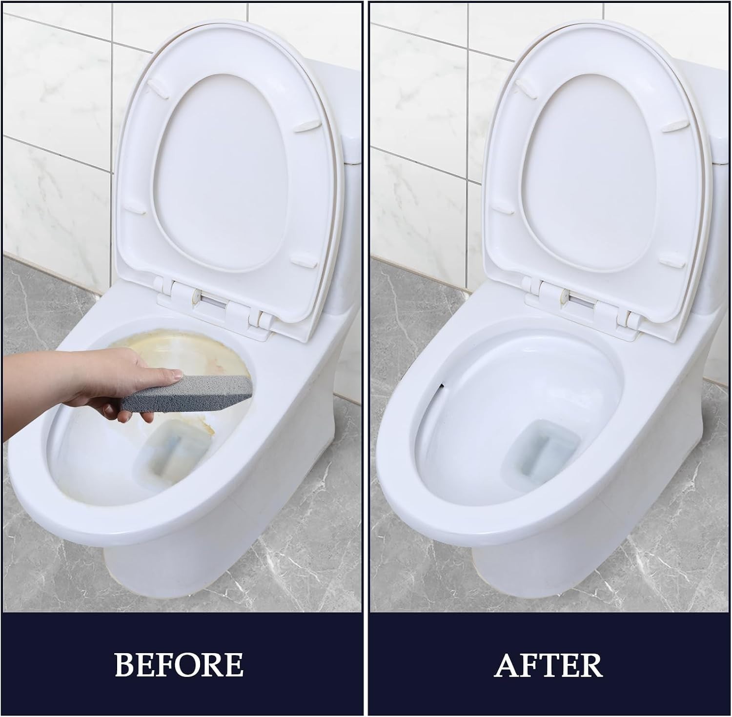 10 Pack Pumice Stone for Toilet Cleaning Bowl Stick,Powerfully Cleans Hard Water