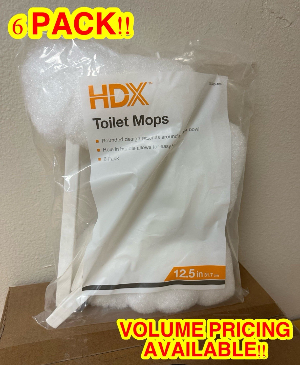 HDX (6 PACK) – Toilet Bowl Mops #2140636