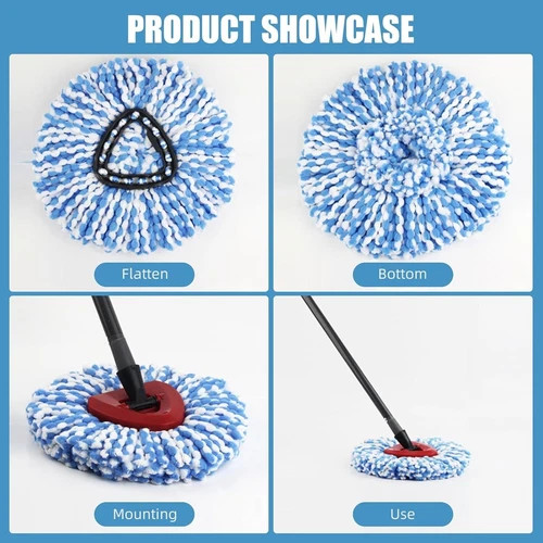 2 Pack Spin Mop Refills O-Cedar Rinse Clean 2-Tank System Replacement Heads