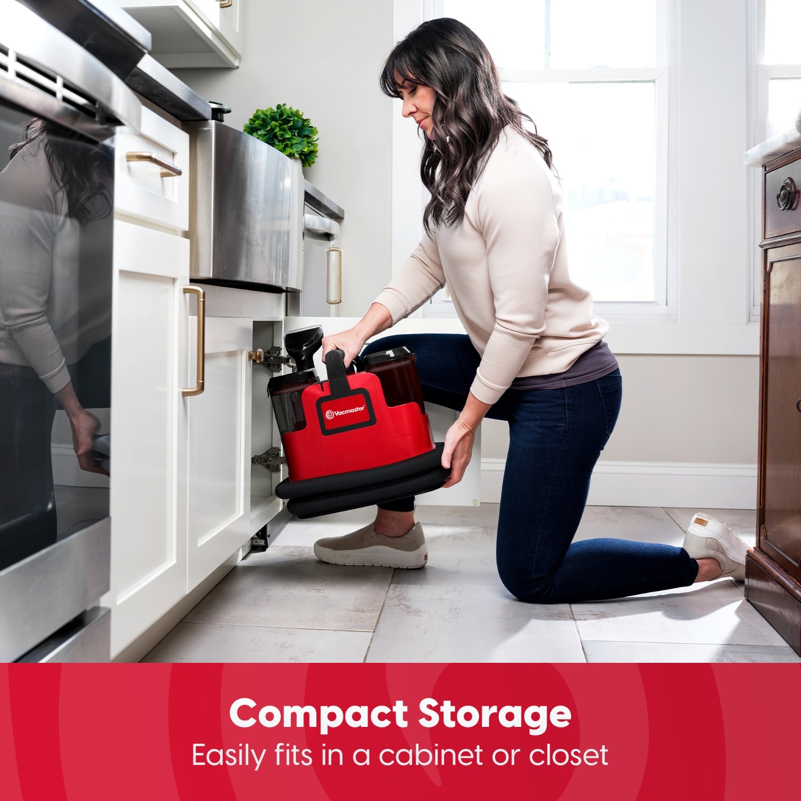Vacmaster Portable Carpet Upholstery Cleaner, with 15Kpa Suction, Self-Cleaning