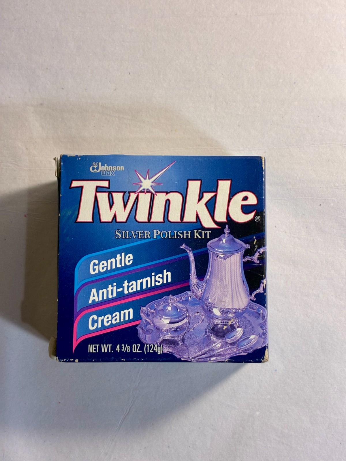 Vintage SC Johnson Twinkle Silver Polish Kit with Sponge 4⅜ oz New Old Stock