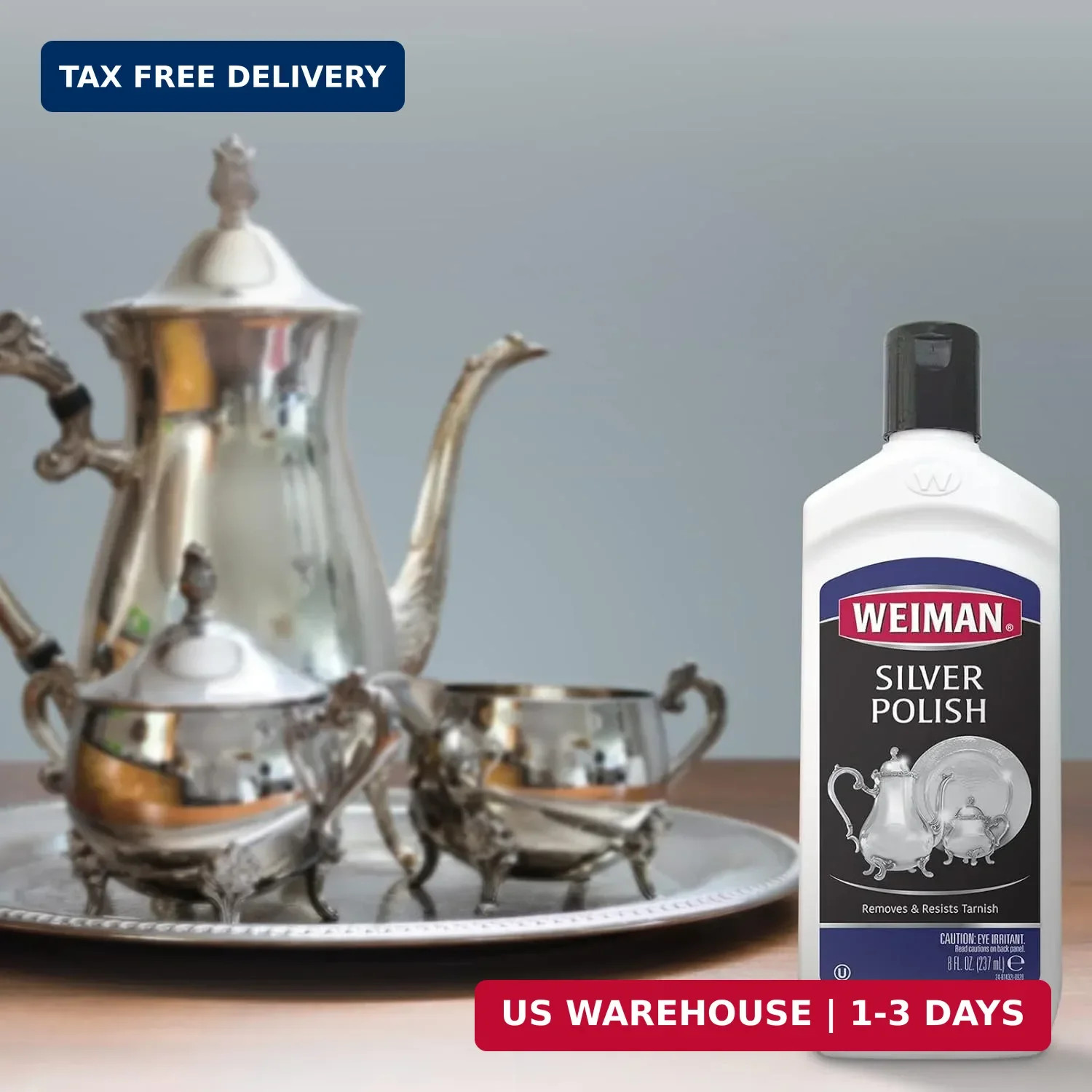 Weiman Silver Cream Cleaner 3-in-1, Anti-Tarnish – Silverware Polish & Cleaner